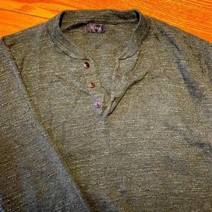 J. crew Rugged cotton henley sweater